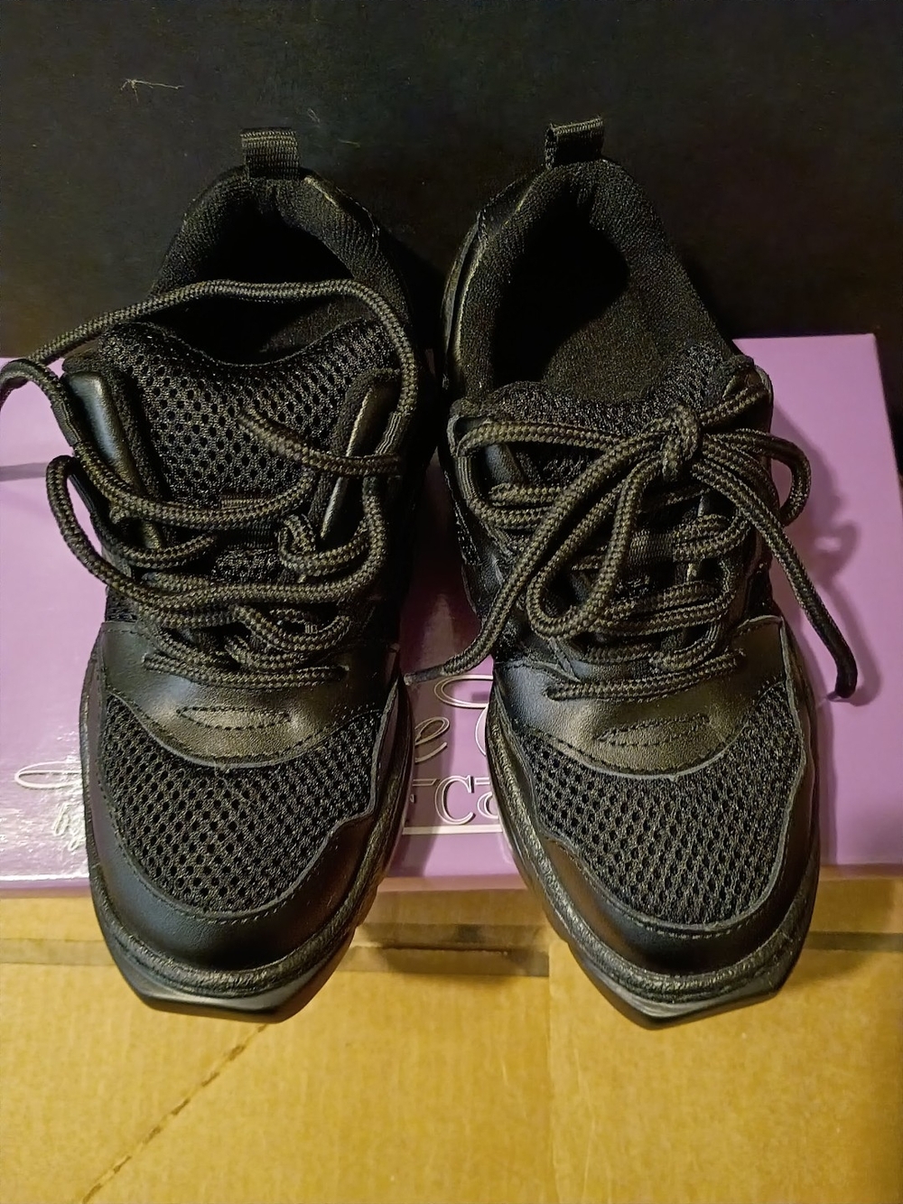 Black Jazz Dance Sneakers - Size 4.5